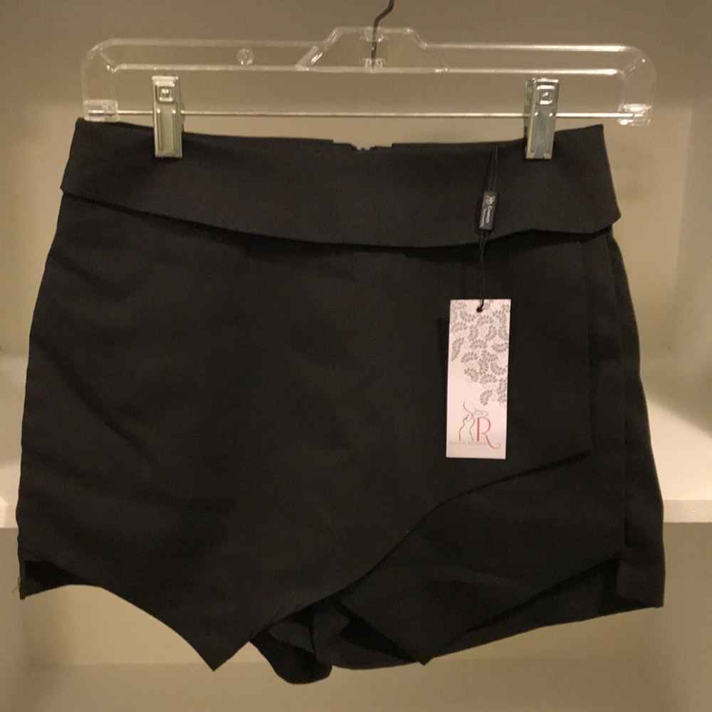 Black envelope skirt